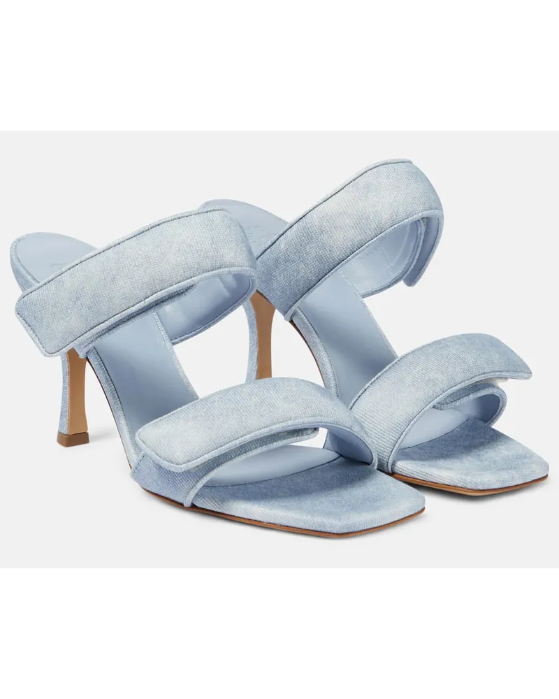 Gia Borghini Sandalen Perni 03 Uni Aus Denim Blau