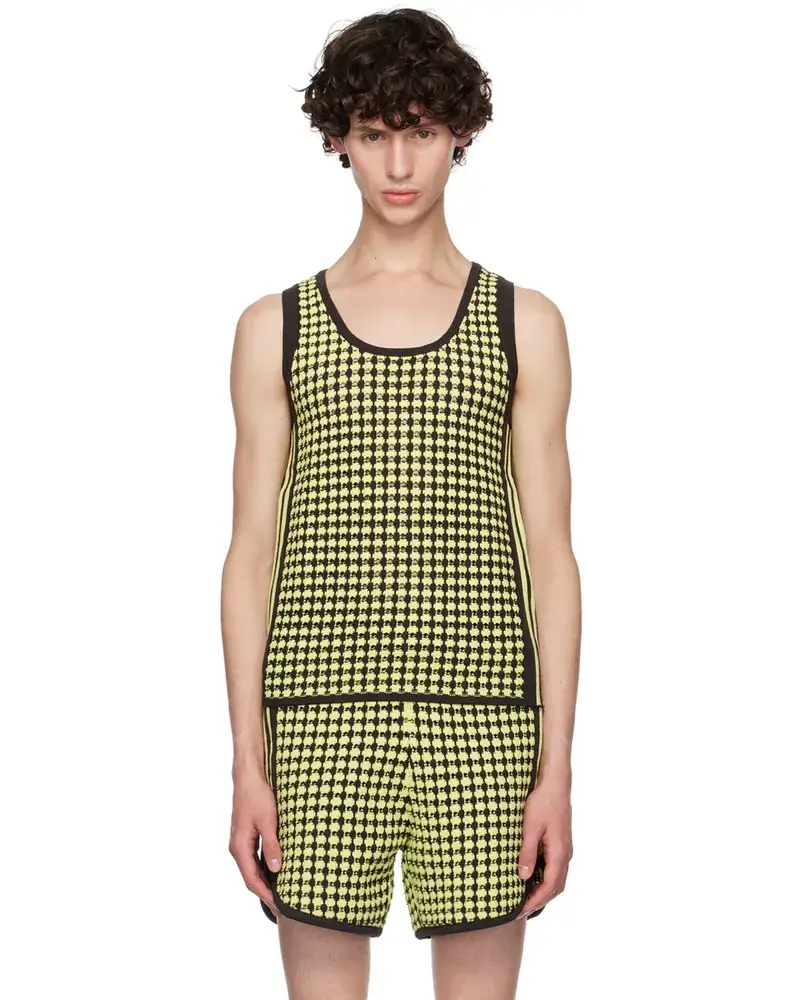 Wales Bonner Green & Brown Adidas Originals Edition Ribbed Tank Top Frozen