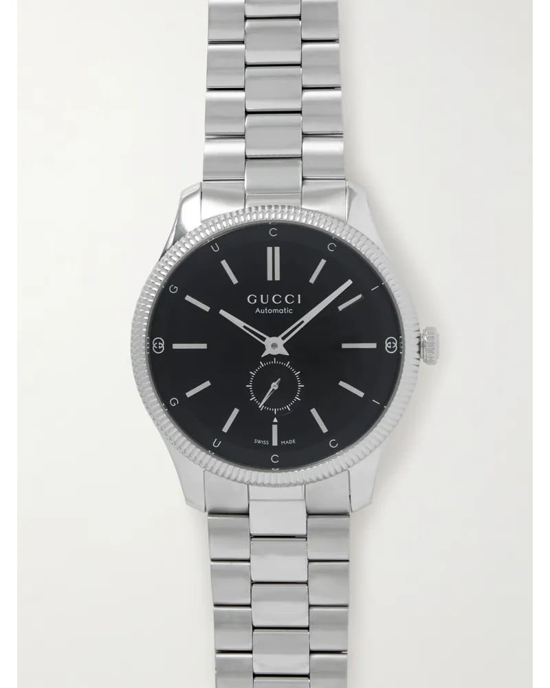 Gucci G Timeless 40 Mm Uhr Aus Edelstahl Schwarz