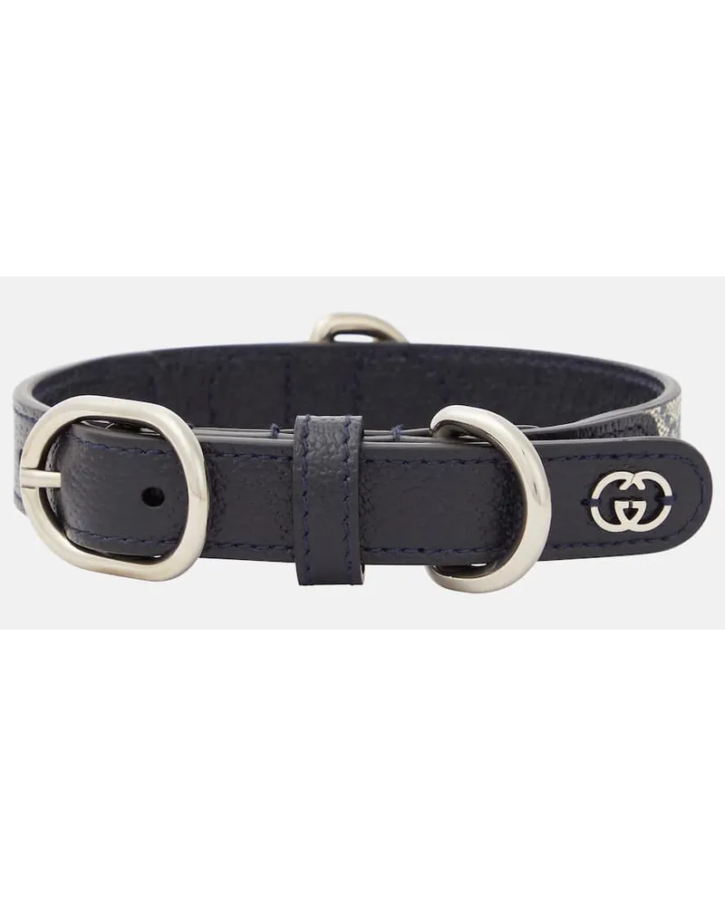 Gucci Halsband Fuer Hunde Gg Blau