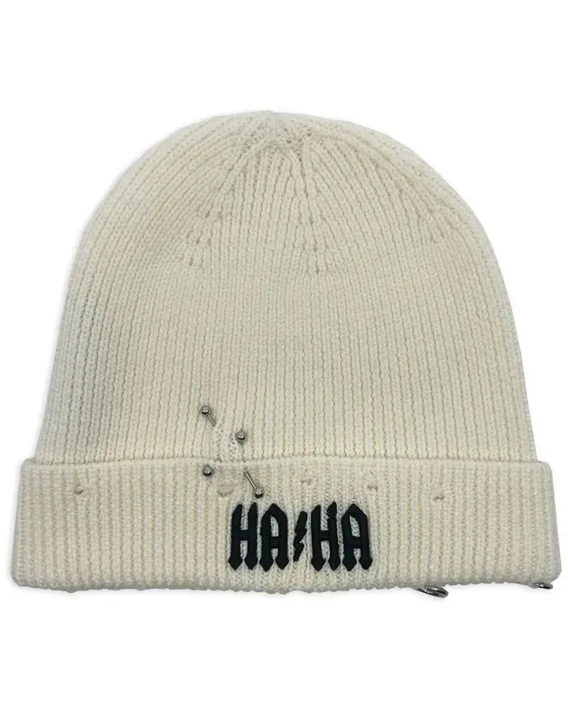 Haculla Ha Beanie Aus Wolle Weiß