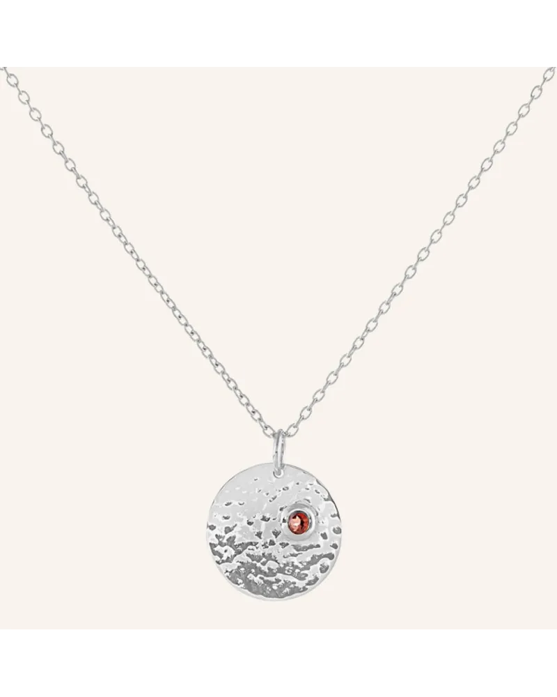 POMPIDOU Halskette Birthstone January By Glambou Silber