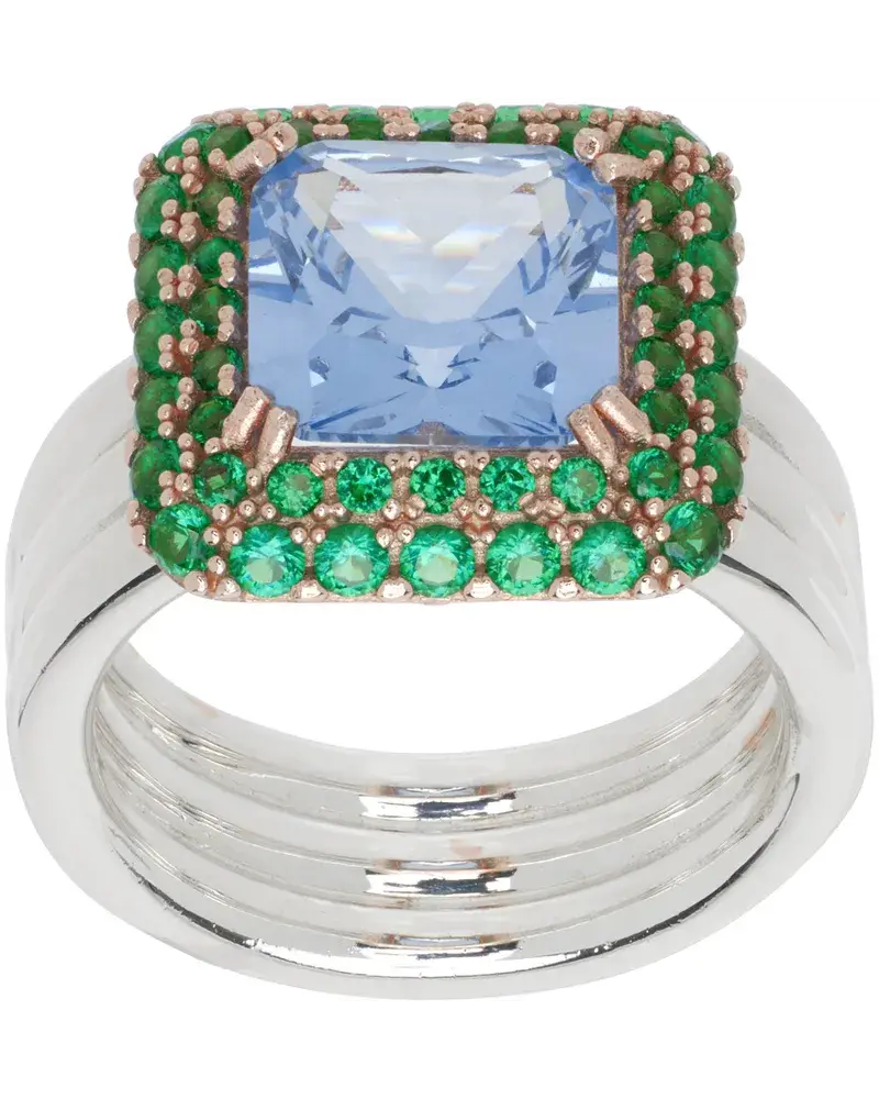 Hatton Labs Silver & Rose Gold Crown Ring