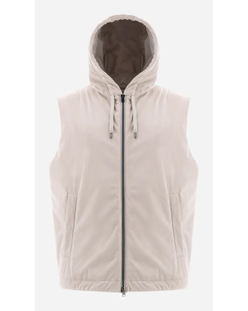 Herno äRmellose Jacke In Wildlederoptik Eis