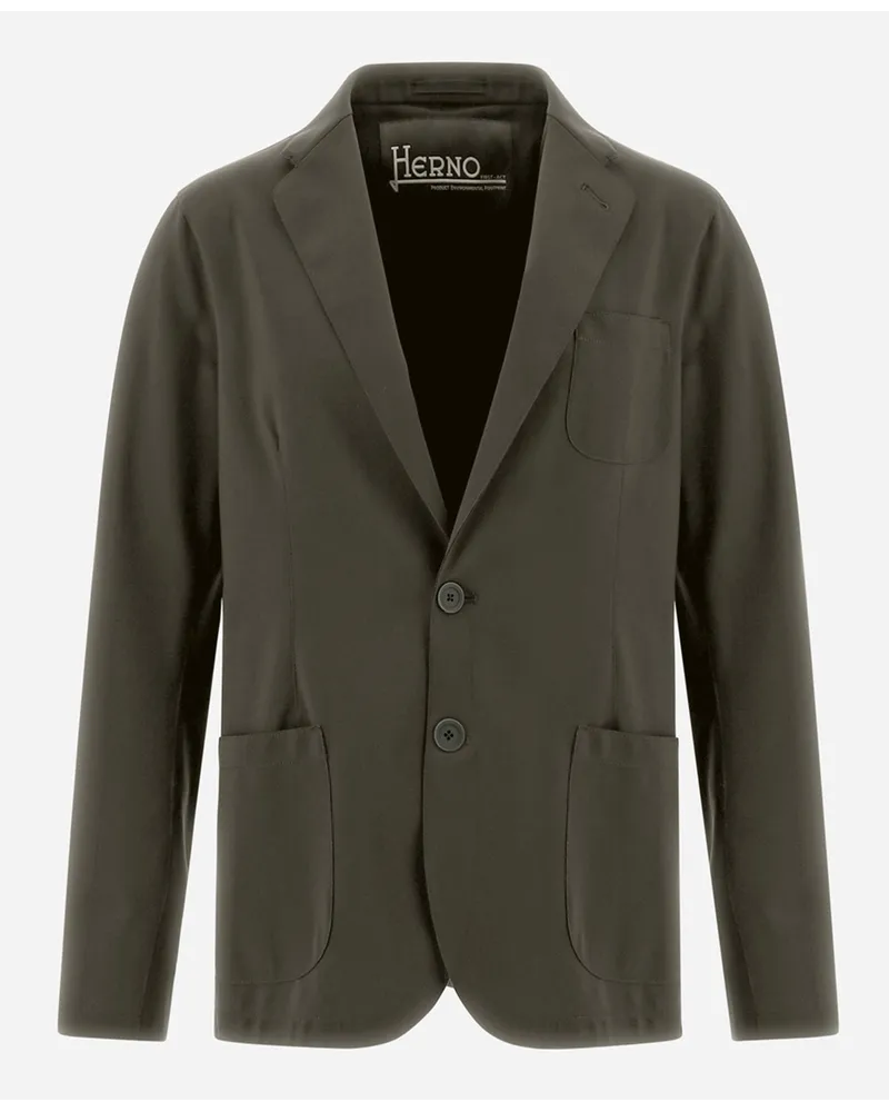 Herno Blazer Aus Non Washed Light Scuba Military