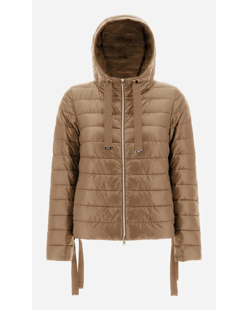 Herno Bomberjacke Aus Nylon Ultralight Camel