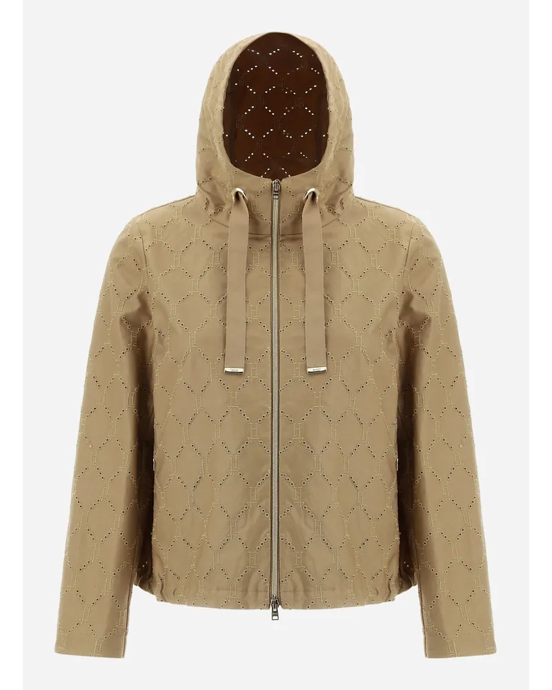 Herno Bomberjacket Aus Besticktem Delon Sand