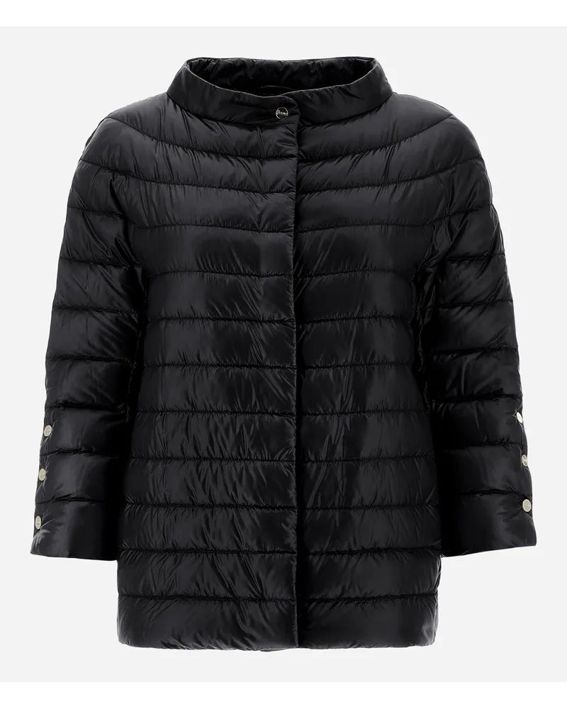 Herno Cape Aus Nylon Ultralight & Monogram Schwarz