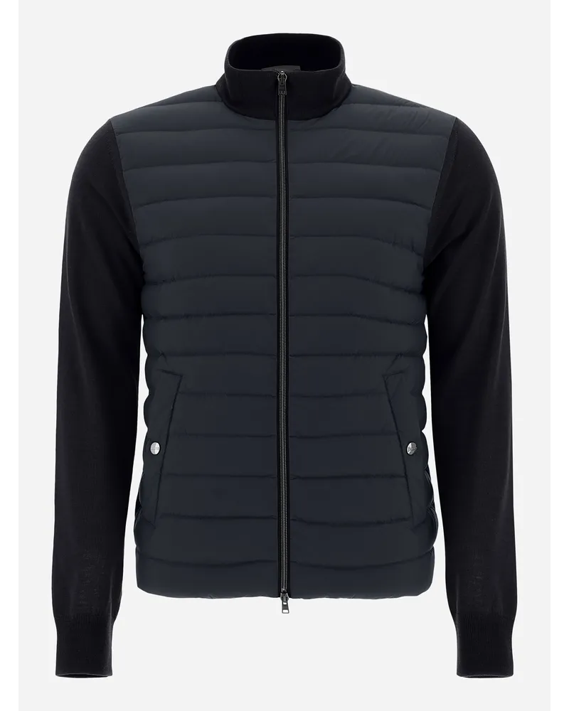 Herno Cardigan In Seide Wolle & Nuage Dunkelblau