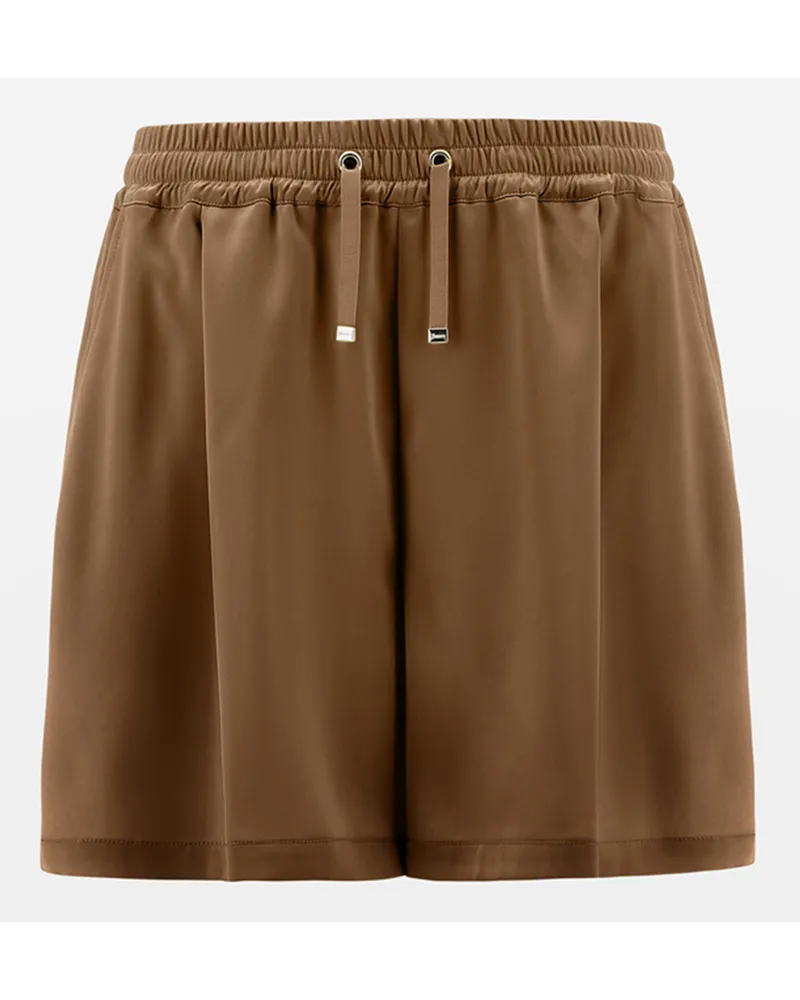 Herno Casual Satin Shorts Sand