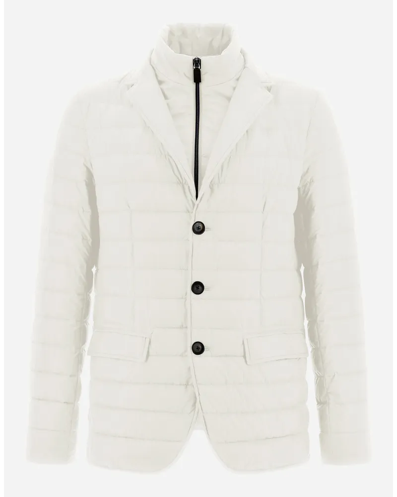 Herno Ecoage Blazer Mit Unterkragen Weiß