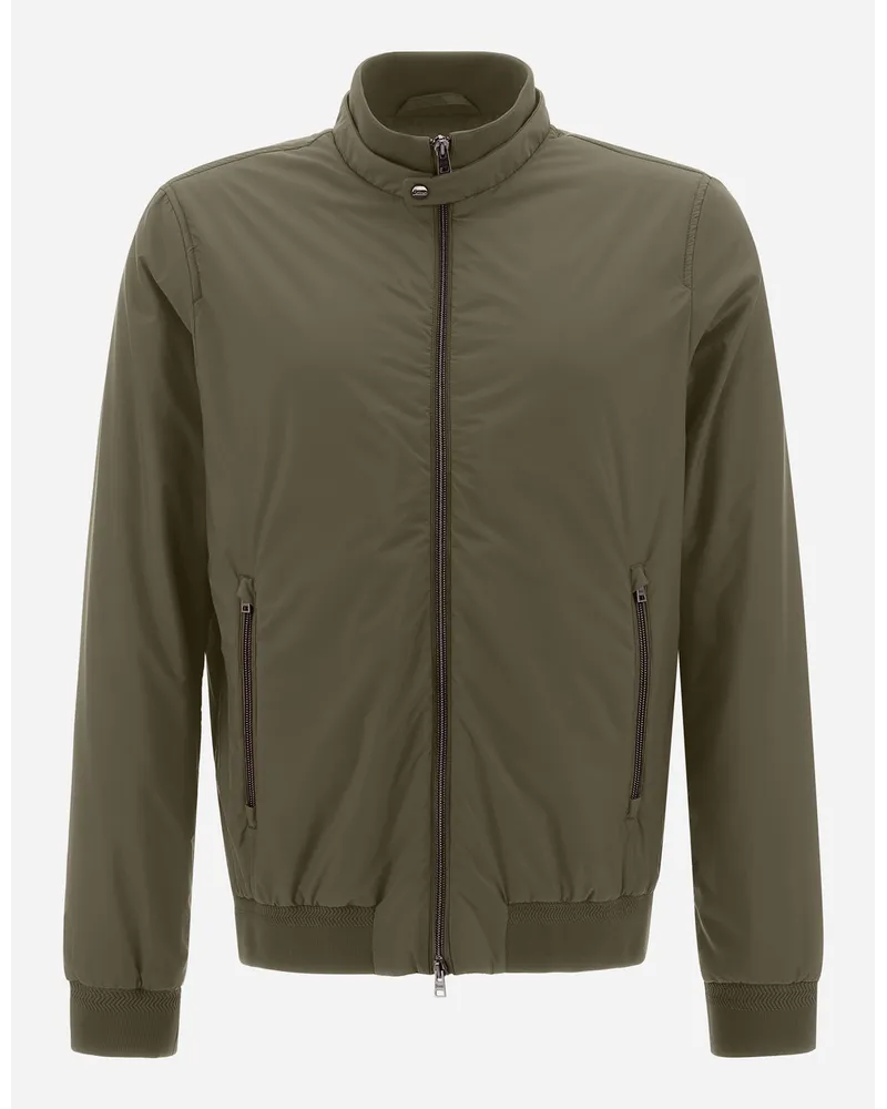 Herno Ecoage Bomberjacke Mit Stehkragen GrüN