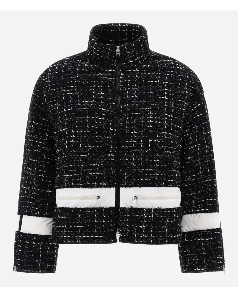 Herno Glam Tweed And Ecoage Bomberjacke Schwarz