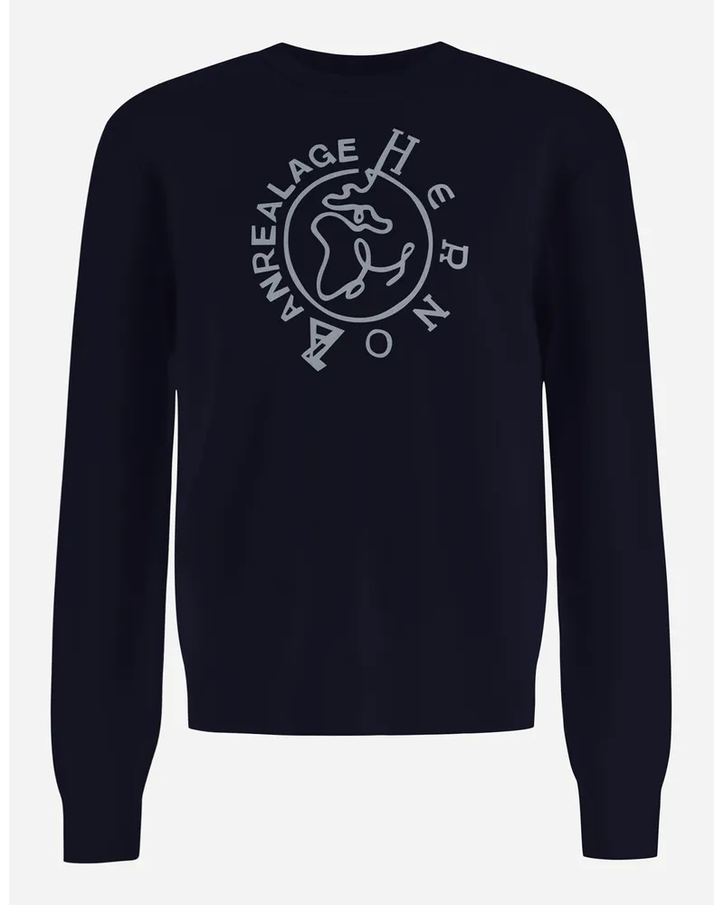 Herno Globe Pullover Aus Photocromatic Knit Blau