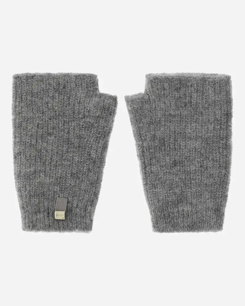 Herno Handschuhe Aus Plain Alpaca Wool Grau