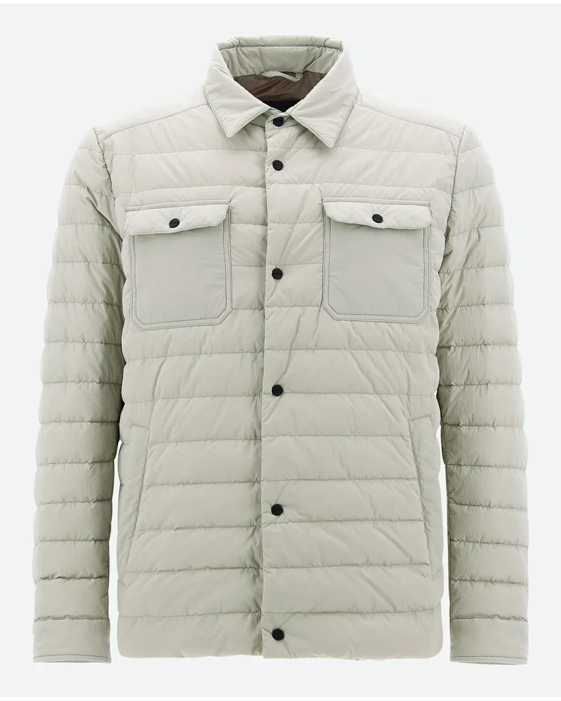 Herno Hemd Aus Ultralight Crease Naturweiß