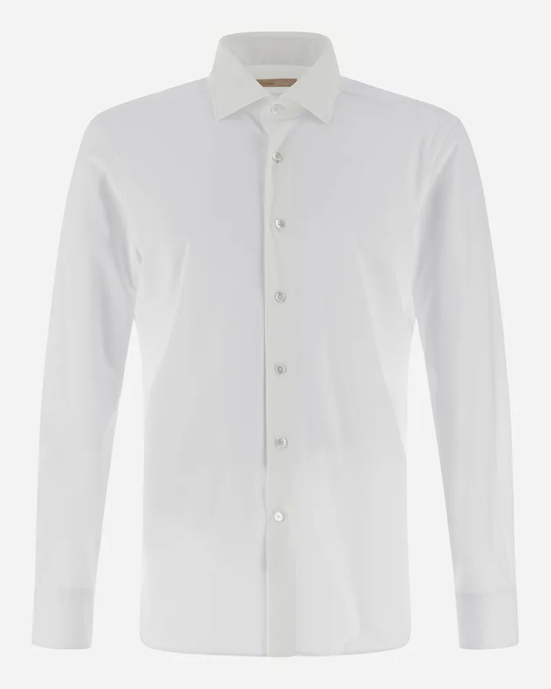 Herno Hemd Resort Aus Blanche Jersey Weiß