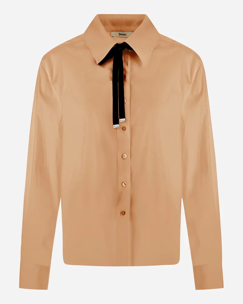 Herno Hemdbluse Aus Baumwolle Camel