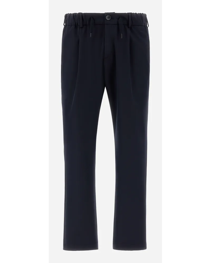 Herno Hose Aus Easy Suit Stretch Marineblau
