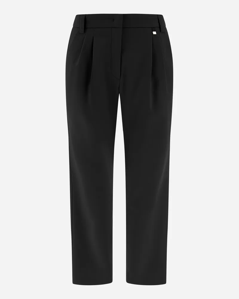 Herno Hose Aus Flannel Feeling Schwarz