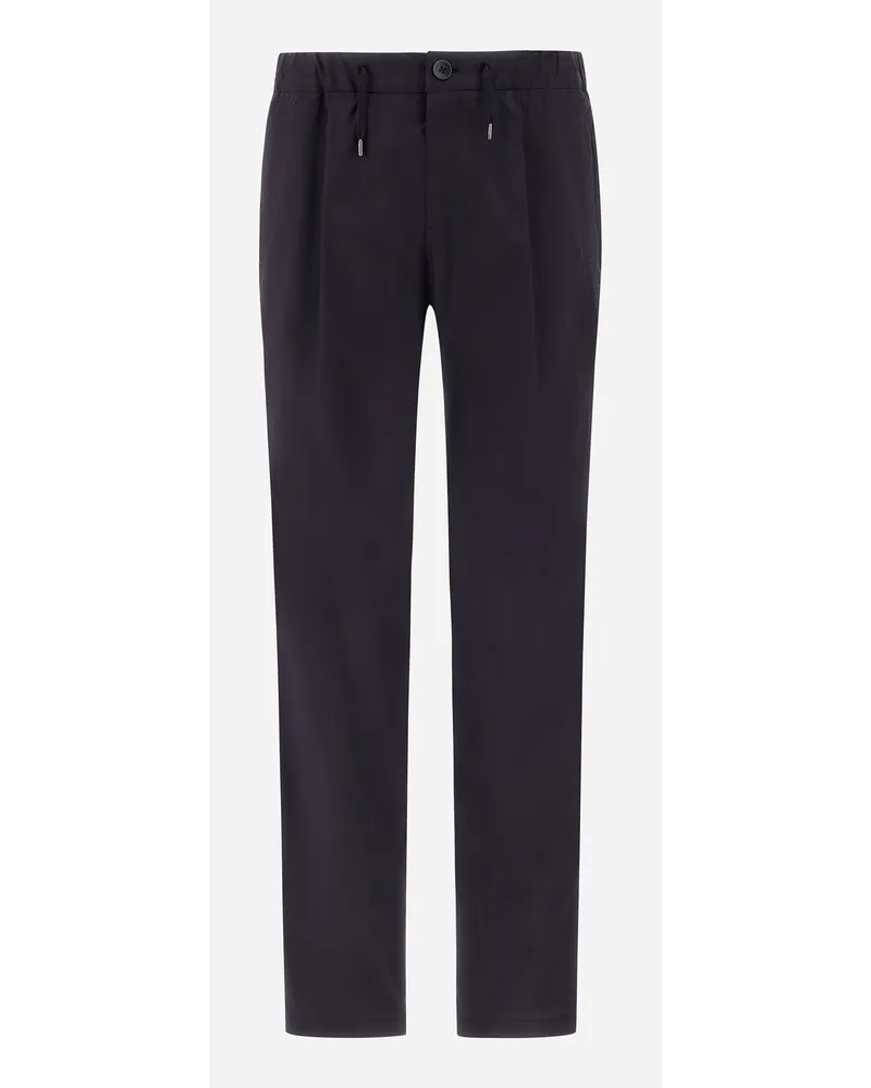 Herno Hose Aus Light Cotton Stretch Marineblau