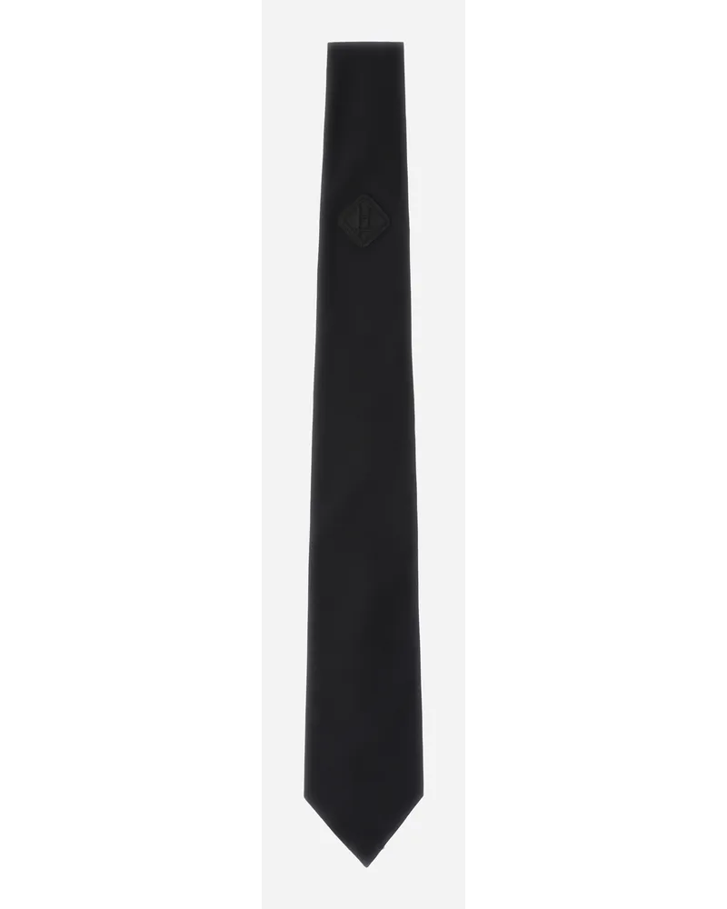 Herno Krawatte Aus Easy Suit Stretch Schwarz