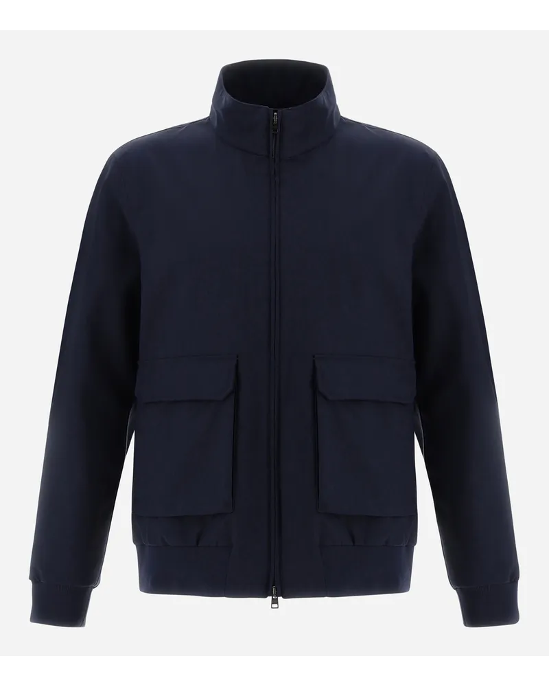Herno Layers Wool Storm Bomberjacke Blau
