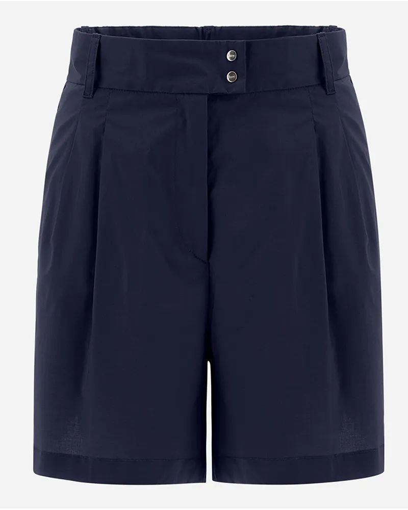Herno Light Cotton Stretch Shorts Marineblau