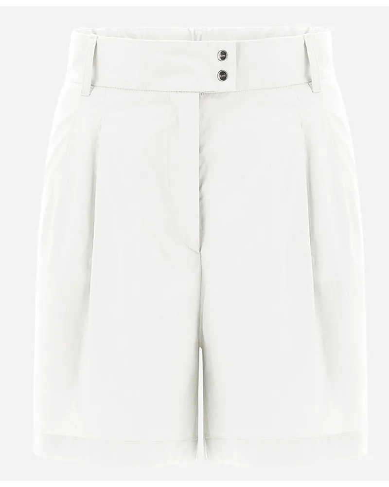 Herno Light Cotton Stretch Shorts Weiß