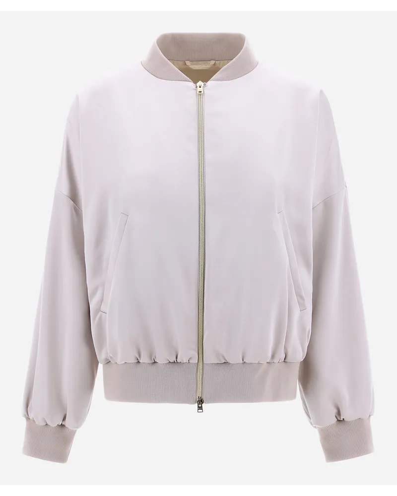 Herno Luxury Satin Bomberjacke Eis