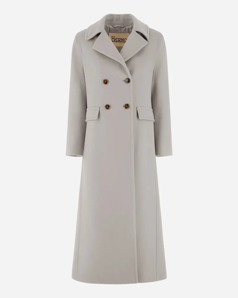 Herno Mantel Aus Luxury Wool Hellbeige