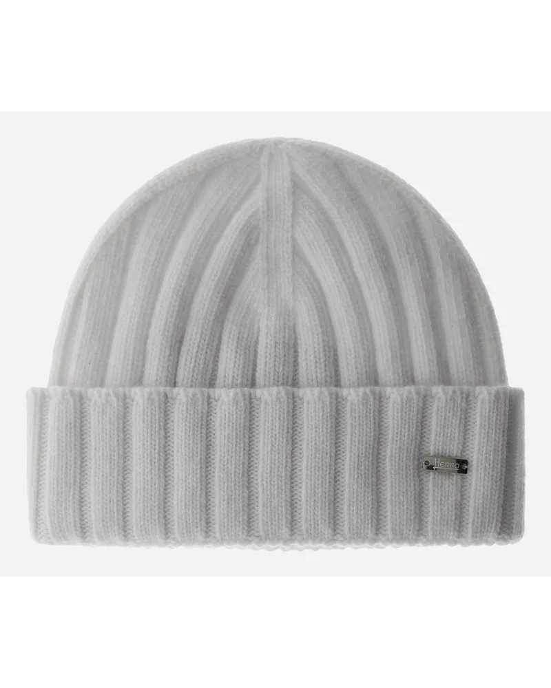 Herno MüTze Resort Aus Infinity Wool Rib Grau