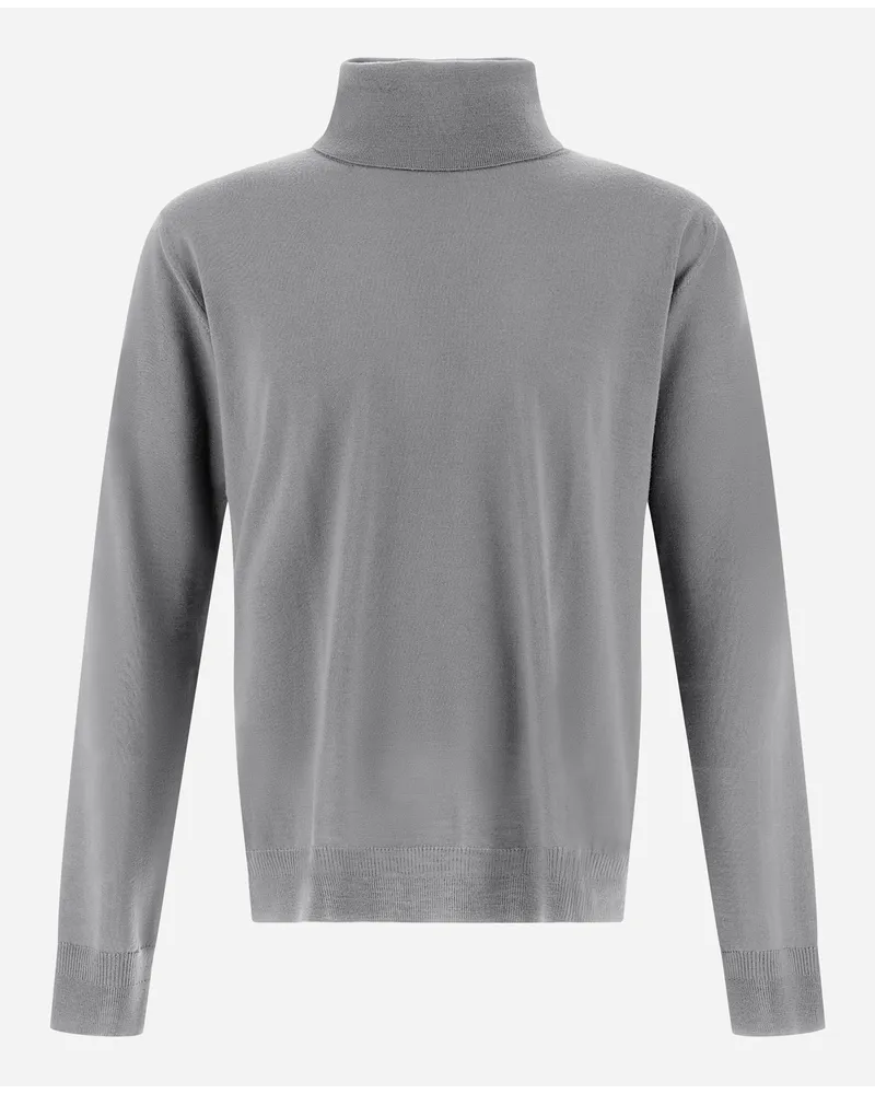 Herno Pulli Resort Aus Endless Wool Hellgrau