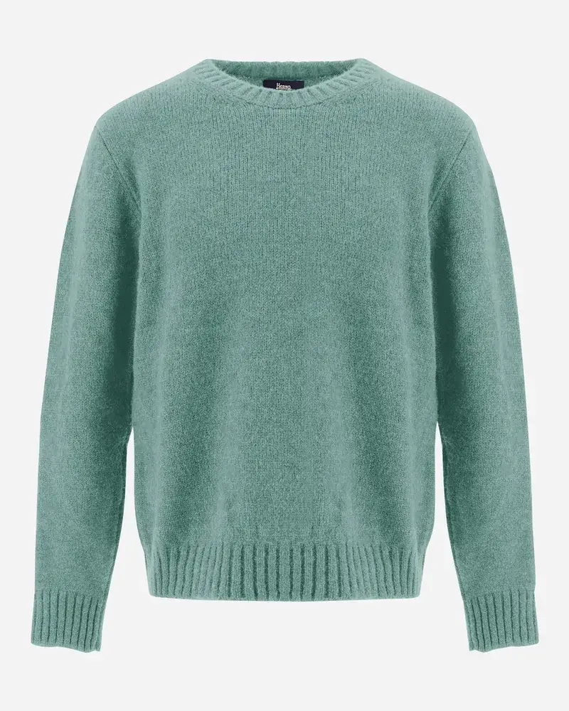 Herno Pullover Aus Plain Alpaca Wool GrüN