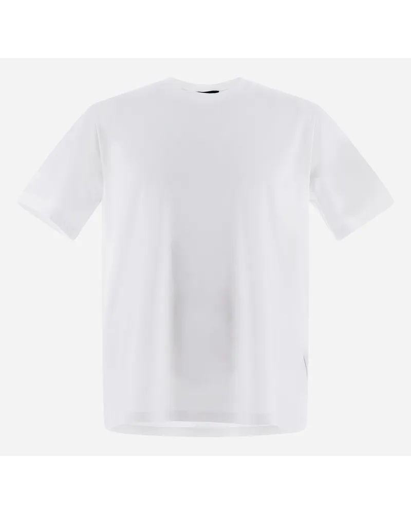 Herno T Shirt Aus Superfine Cotton Stretch Weiß