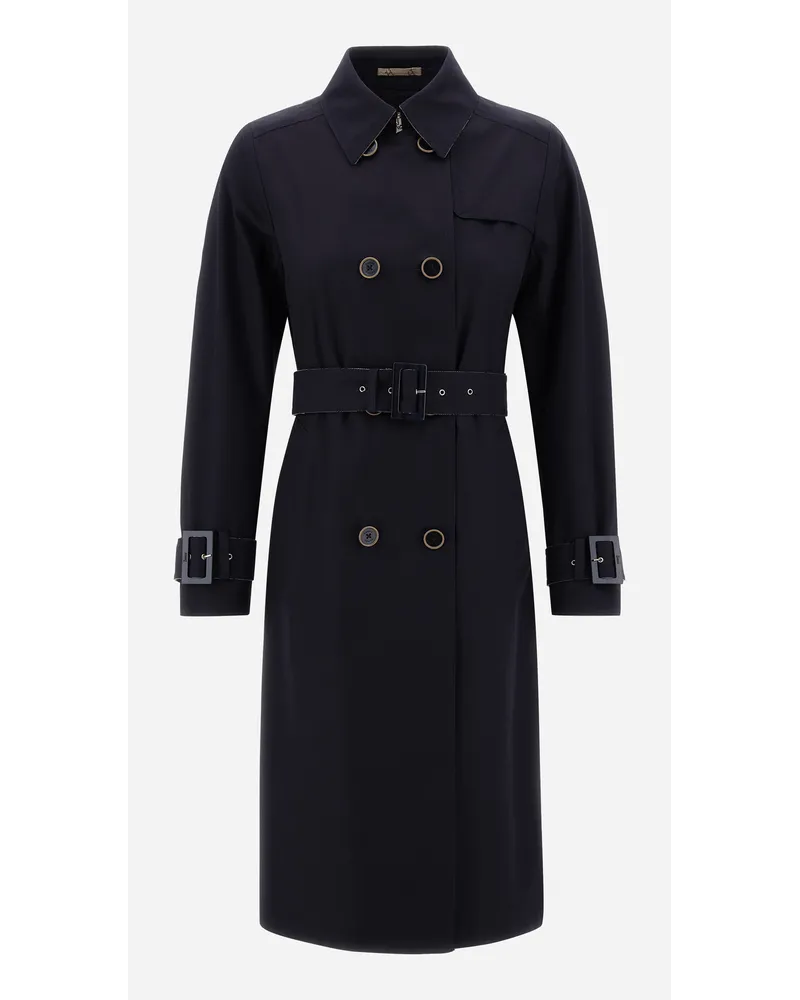 Herno Trenchcoat Aus Delon & Monogram Marineblau