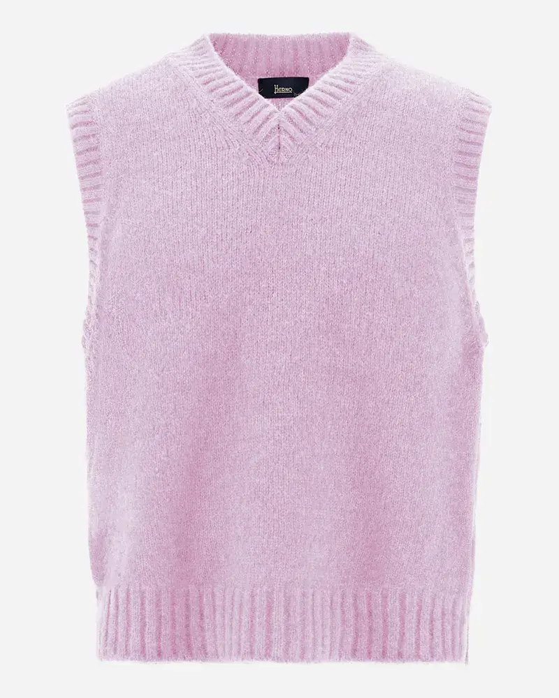 Herno Weste Aus Plain Alpaca Wool Rosa