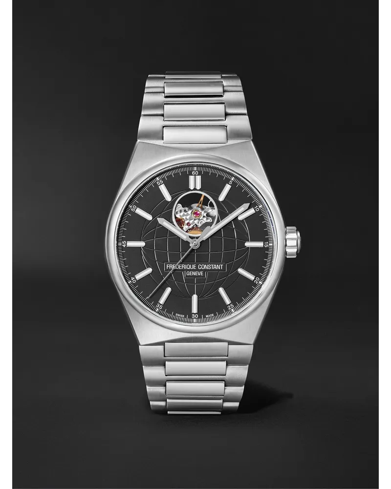 Frédérique Constant Highlife Heart Beat Automatic 41 Mm Uhr Aus Edelstahl Ref. Nr. Fc 310b4nh6b Schwarz