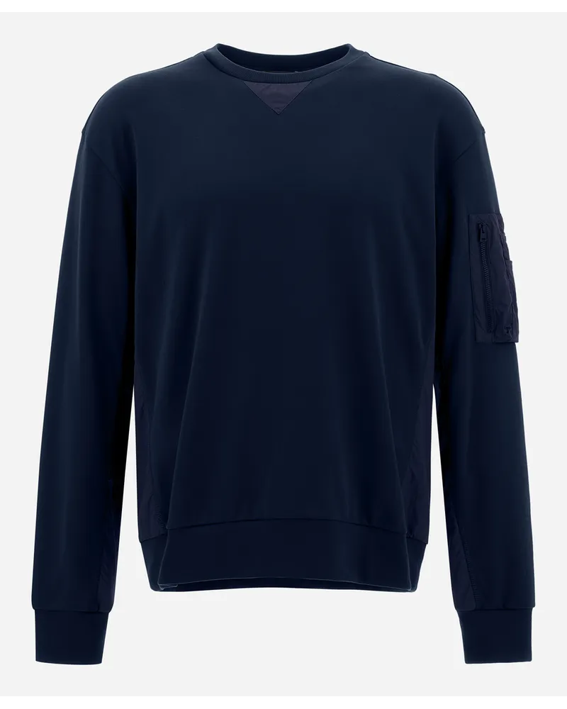 Herno Interlock Sweater Und Ultralight Crease Sweatshirt Marineblau