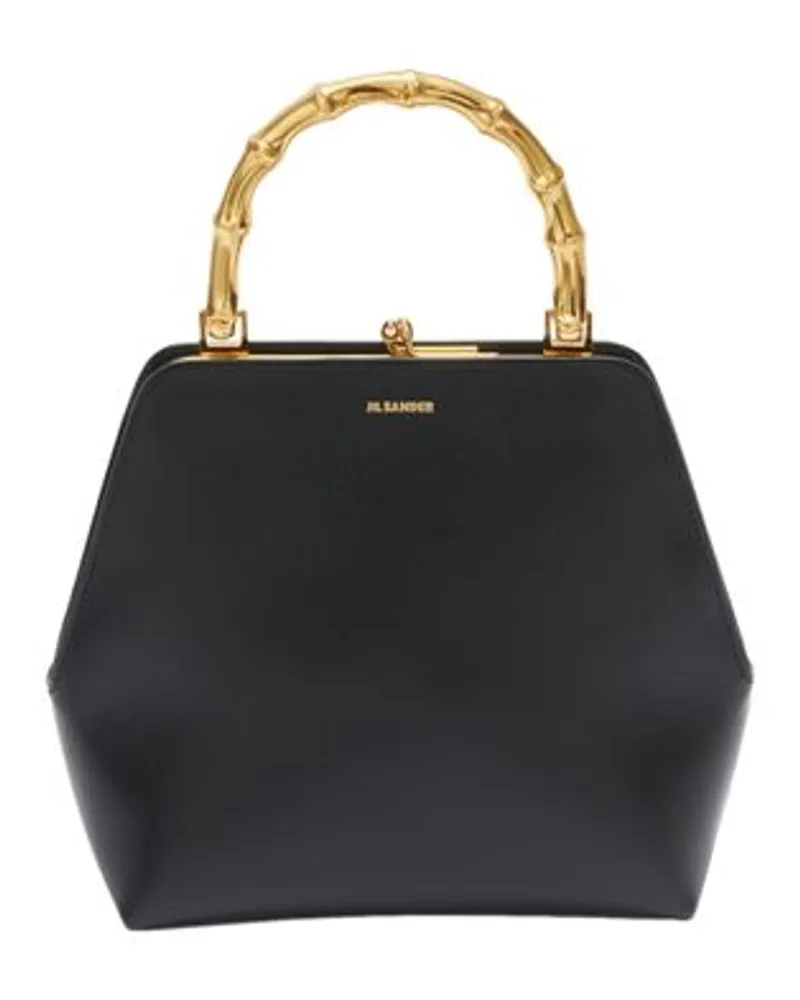 Jil Sander Handtasche Goji Bamboo Square Black