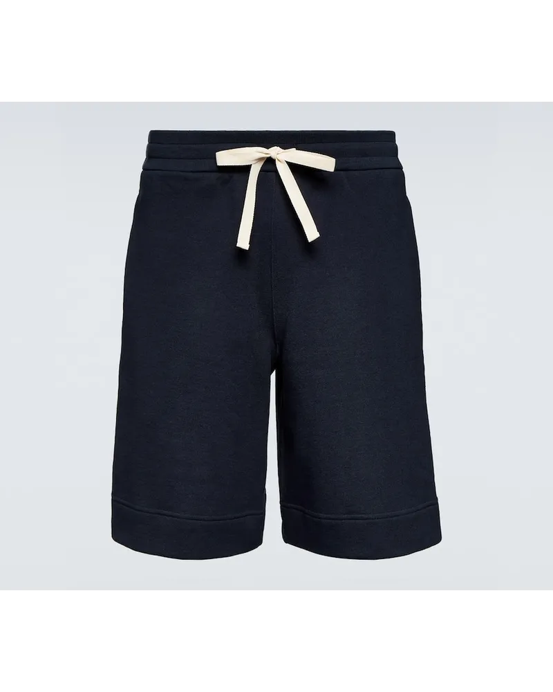 Jil Sander Shorts Aus Baumwolle Blau
