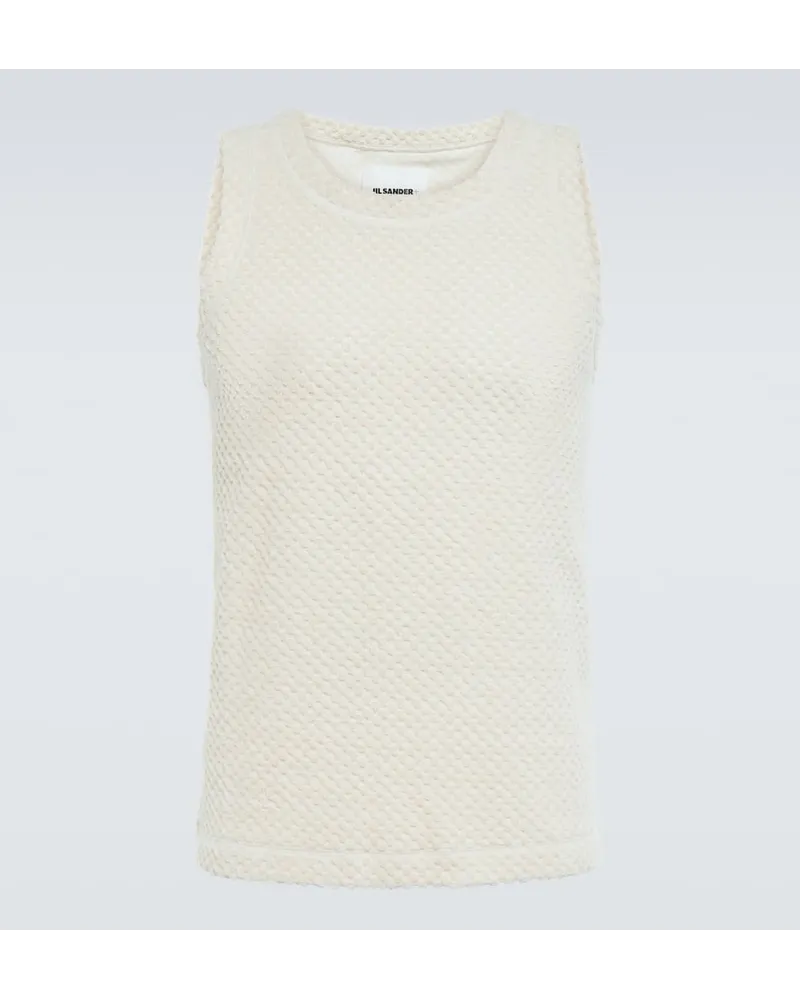 Jil Sander Top Aus Einem Baumwollgemisch Beige