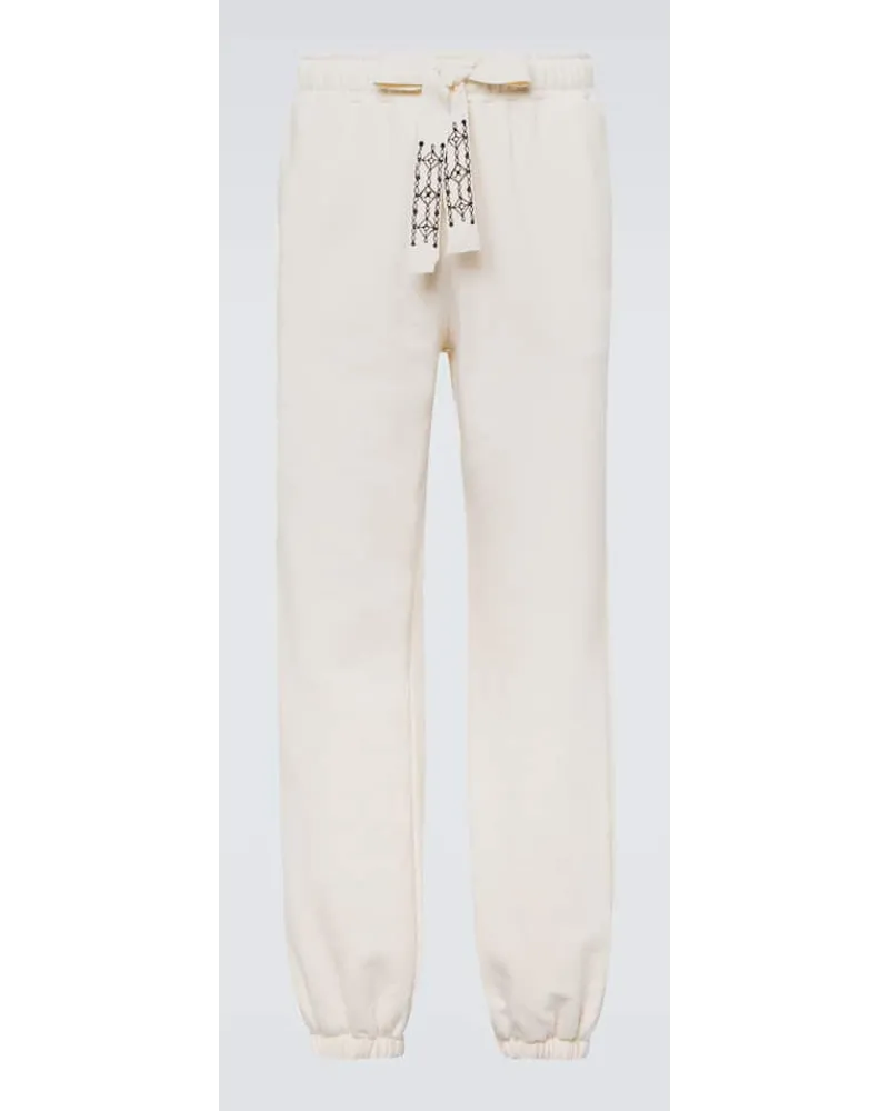 Alanui Jogginghose Akasha Aus Baumwoll Jersey Weiss