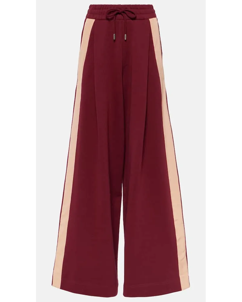 Dries van Noten Jogginghose Aus Baumwoll Jersey Rot