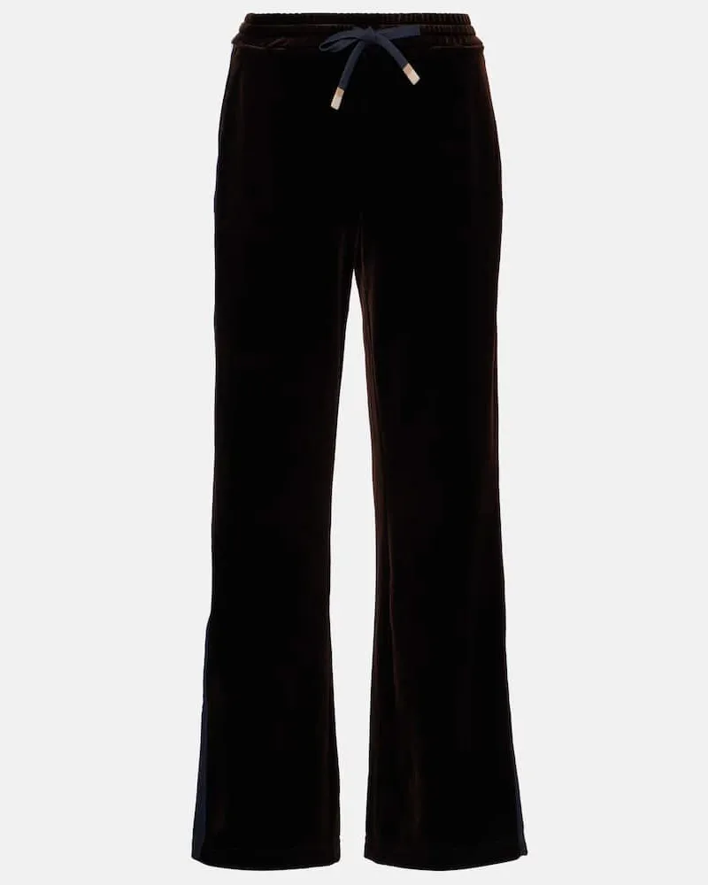 The Upside Jogginghose Castillon Roma Aus Samt Braun