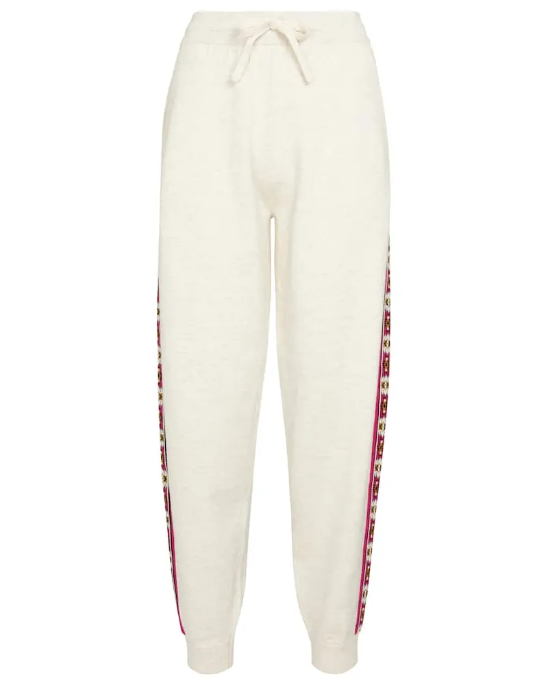 Isabel Marant Jogginghose Ekira Aus Jacquard Strick Weiss