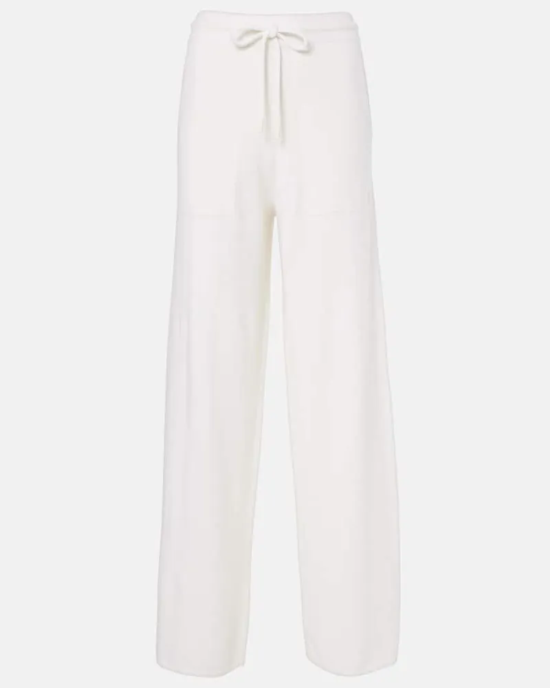 Max Mara Jogginghose Rino Aus Wolle Und Kaschmir Weiss