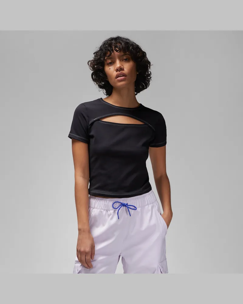 Nike Jordan Sport Keyhole Oberteil FüR Damen Schwarz