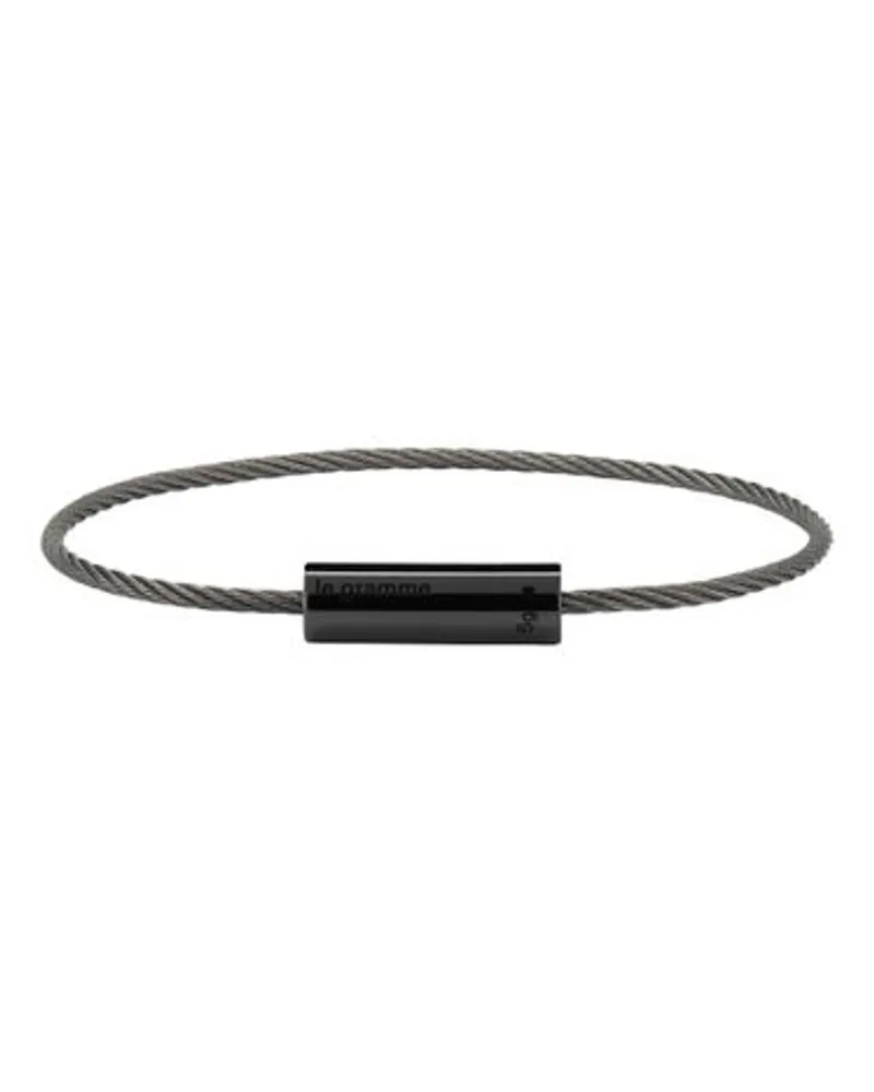 Le Gramme Kabelarmband Le 5g Schwarze Keramik Glatt Poliert Black