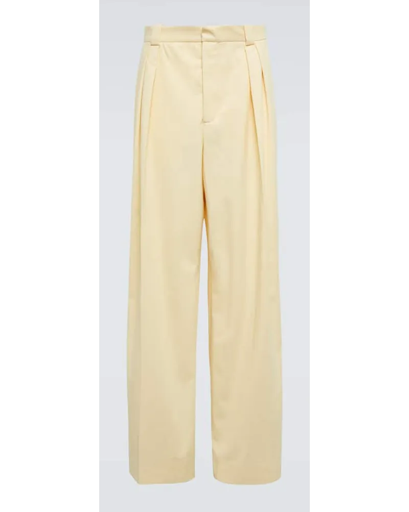 King & Tuckfield High Rise Hose Aus Baumwolle Nude